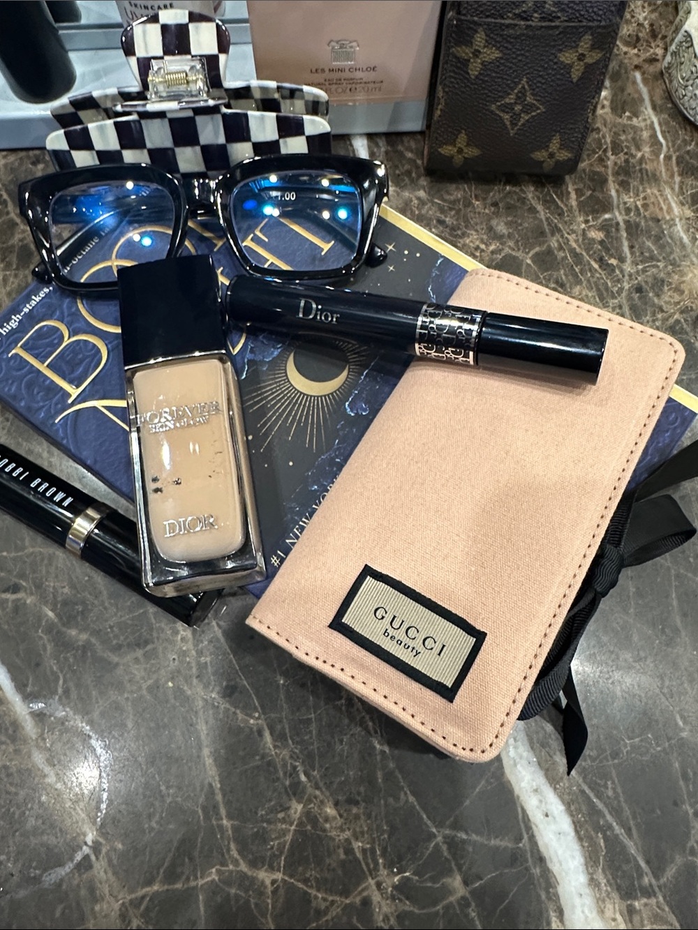 Gucci Pink Canvas Beauty Pouch with Label